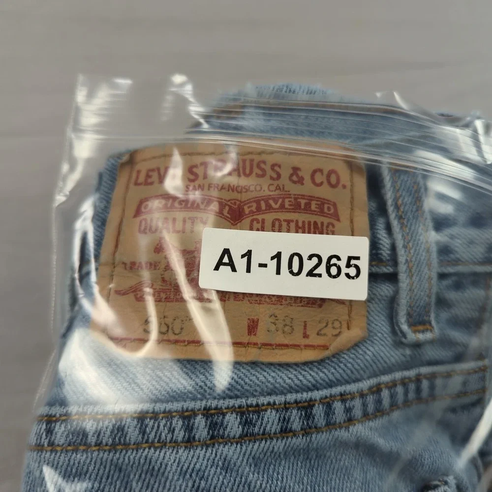 Levis Jeans Mens 38x29 Blue 560‎ Loose Tapered Relaxed Baggy Light Wash